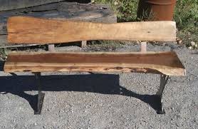 Black Bench With Backrest Slab Bench Black Walnut With Live Edge Backrest Etsy Live Edge Bench Wooden Garden Benches Walnut Slab Bench