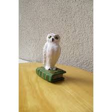 Harry Potter S Owl Hedwig Snowy Owl Harry Potter Gift Polymer Clay Owl 36 Liked On Polyvore Featuring Home Clay Owl Polymer Clay Owl Harry Potter Owl