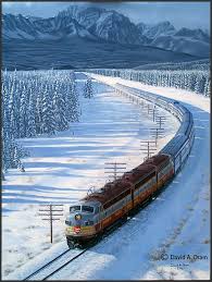 Art By David A Oram The Canadian Train Train Pictures Model Train Scenery