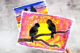 Drawing sunset resources are for free download on yawd. Bird Silhouette Art Project Arty Crafty Kids