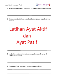 A) ayat aktif b) ayat pasif. Bbm Cikgu Bm Smk Public Group Facebook