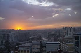 Sunset Over Addis Ababa Ethiopia Addis Ababa Ethiopia Sunset