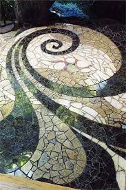 Swirly Mosaic Floor Tile Mosaic Decor Mosaic Flooring