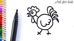This blog website i post how to draw and i am trying to show the best drawing tips. How To Draw A Rooster Easy Drawing For Kids Youtube