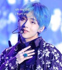 He S Been Matching Up Blue Sapphire Ring With His Royal Blue Hair And I Can T Ashsgsj Kim Taehyung Funny Bts Meme Faces Meme Faces