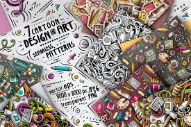 We would like to show you a description here but the site won't allow us. Art And Design Cartoon Doodle Seamless Patterns Set By Balabolka Thehungryjpeg Com