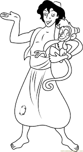 Top 10 disney aladdin coloring pages: Aladdin And Abu Coloring Page For Kids Free Aladdin Printable Coloring Pages Online For Kids Coloringpages101 Com Coloring Pages For Kids