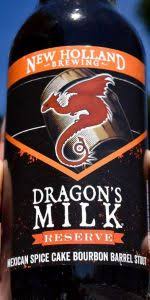Maybe you would like to learn more about one of these? Dragon S Milk Reserve Mexican Spice Cake Bourbon Barrel Stout New Holland Brewing Company Beeradvocate
