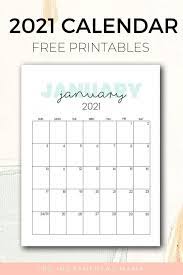 Choose your favorite from these free june 2022 calendar templates, download them and print them out. Cute 2021 Printable Calendar 12 Free Printables