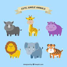Download Free Pack Of Smiling Jungle Animals Svg Dxf Eps Png Svg Free Best Cutting Files