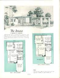 Smaller Ranch Homes Engineered For Maximum Efficiency Mid Century Ranch Vintage House Plans Mid Century Modern House Plans