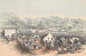 Great Meeting Of Gold Diggers Mt Alexander Goldfields Near Bendigo 15th December 1851 Old Photos Australian Painting Gold Digger