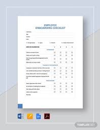 Employee Onboarding Checklist Template Pdf Word Doc Apple Mac Pages Google Docs Onboarding Checklist Checklist Template Onboarding