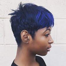 Midnight Blue Natural Hair Pixie Short Hair Styles Short Hair Highlights Short Hair Black