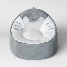 Kids Character Bean Bag Shark Chair Gray Pillowfort Bean Bag Chair Bean Bag Chair Kids Kids Bean Bags
