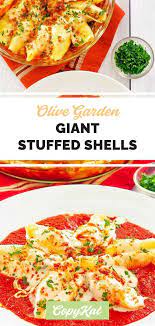 Olive Garden Giant Cheese Stuffed Shells Copykat Recipes Recipe Copykat Recipes Cheese Stuffed Shells Pasta Dishes