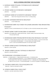 Situasi tersebut mengancam ketahanan pangan dalam negeri. Doc Kuiz Uji Minda Inpatient Ccsc Kuching Diddiey Shakemakerz Academia Edu
