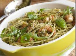 Shiratakis De Konjac Au Pesto Dukan Et Crevettes Sautees Note Dans Le Meme Menu Entree Boulettes Thai Quitte