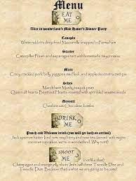 Prepare props, the murder weapon for a night of fun, and of course the script. The Menu Dinner Party Themes Winter Dinner Party Alice In Wonderland Tea Party