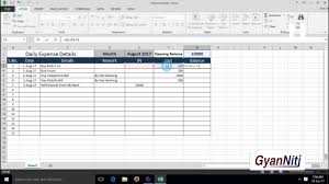 how to maintain daily expenses in excel expenses record maintain in excel