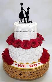 Cake with white, form an adjustable ring. Customized 2 Tier Fresh Cream Cake With Roses For Cakesdecor