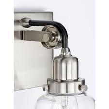 Potterybarn.com has been visited by 100k+ users in the past month Rushton Collection Four Light Brushed Nickel Clear Glass Farmhouse Bath Vanity Light P300229 009 Progress Lighting