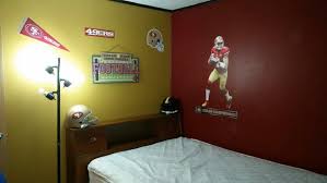 It is warm and comfortable. 49ers Bedroom Decor