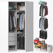 Wardrobe With Clothes 10 3d Model Wardrobe 3d Model Model