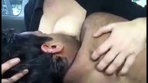 Indian boob press in car