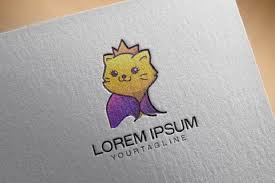 Cute Queen Princess Cat Kitten Cartoon Mascot Logo 940332 Logos Design Bundles In 2020 Kitten Cartoon Logo Templates Cats And Kittens