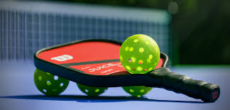 Pickleball action shot