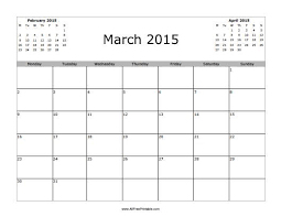 Download March 2015 Calendar Excel Cute March 2015 Calendar Canada Usa Uk Free Printable Calendar 2016 Calendar Printable Free Calendar Printables