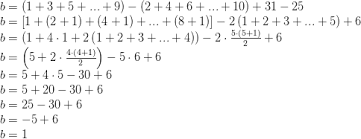 2 formula lui gauss pentru sume de numere impare (suma incepe cu numarul 1 + 3 + 5 + 7 + … + Suma Lui Gauss