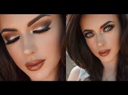 Chocolate Gold Glam Cat Eye Makeup