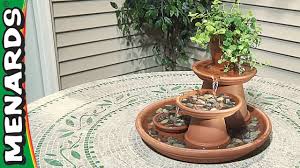 Terra Cotta Fountain How To Build Menards Youtube Diy Fountain Tabletop Fountain Diy Water Feature