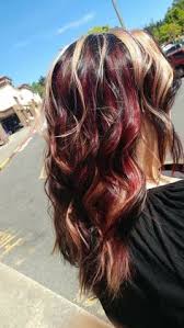 My First Pinwheel Hair Color Red Blonde And Dark Brown Pinwheel Hair Color Brown Blonde Hair Brown Hair Colors