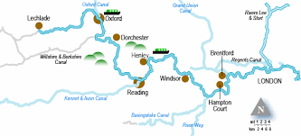 river thames holiday cruising guide and map with canal junction