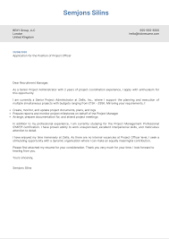 Writing a cover letter is essential when applying for jobs. Project Officer Cover Letter Example Kickresume