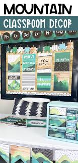 Choose from our huge selection of themed decorations and create a fun and. Scandi Mountains Classroom Decor Bundle Mountain Theme Classroom Preschool Classroom Decor Classroom Themes