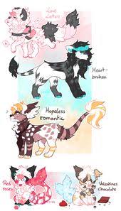 Valentines Adopts Auction Closed By Prince O Sky On Deviantart Dog Design Art Mythical Creatures Art Cute Animal Drawings