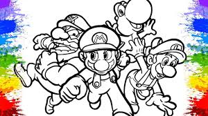 Meet one of the main characters in the mario video game series, yoshi the dinosaur. Coloring Super Mario Luigi Yoshi Nintendo Online Game Coloring Pages For Kids Learning Video Baby Youtube