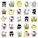 Zestaw Naklejek Wlepki StickerBomb Mix Postaci Hello Kitty Kuromi ...