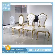 Dubai Low Price Stacking Stainless Steel Gold Hotel Wedding Banquet Chair Chair Dining Chairs Chair Covers