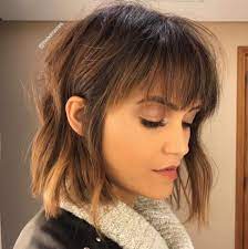Dec 22, 2020 · ask your stylist to start your bangs towards the crown of your head, allowing them to consist of more hair and thereby look thicker, like jessica biel's.lund adds that this fringe hairstyle also. Shoulder Length Long Bob With Bangs For Thin Hair Novocom Top