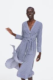 Image 5 Of Belted Striped Dress From Zara Striped Dress Dresses Fashion