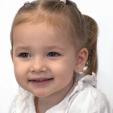 Ear Piercing Rose Daisy Crystal Baby Post Gold Plated Self Piercer