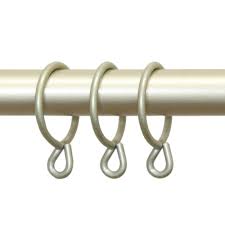 Curtain gold hanging metal clip drapery ring, metal clip with drapery hook. Rod Desyne 1 3 8 In Decorative Rings In Light Gold With Eyelets Set Of 10 1923 03 The Home Depot