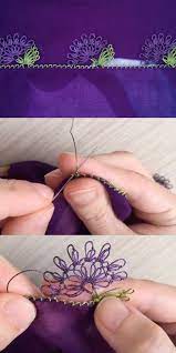 Mor Yazma Seven Kadinlara Cicekli Igne Oyasi Baby Knitting Patterns Oya Ornekleri Yazma