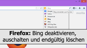 Verwenden sie den browser microsoft edge, können sie anstatt bing auch google verwenden. Firefox Bing Deinstallieren Und Entfernen Bing Aus Dem Firefox Browser Loschen Youtube