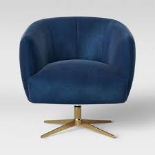 Morpho Swivel Velvet Armchair Navy Opalhouse Velvet Armchair Accent Chairs Green Furniture